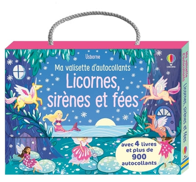Ma valisette d'autocollants Licornes, sirènes et fées : avec de nombreux autocollants brillants ! - Dès 3 ans