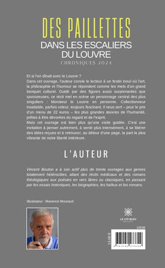 Des paillettes dans les escaliers du Louvre