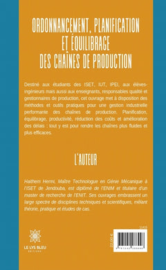 Ordonnancement, planification et équilibrage des chaînes de production