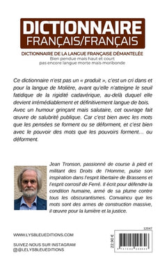 Dictionnaire français/français - Dictionnaire de la langue française démantelée