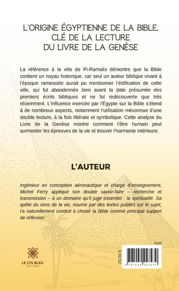L'origine égyptienne de la Bible, clé de la lecture du livre de la Genèse