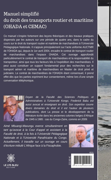 Manuel simplifié du droit des transports routier et maritime(OHADA et CEMAC)