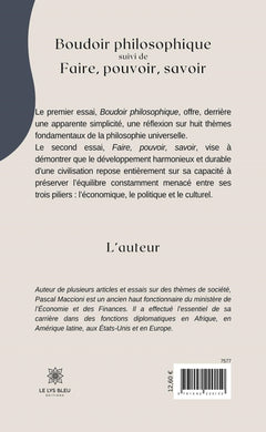 Boudoir philosophique Suivi de Faire, pouvoir, savoir