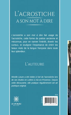 L'acrostiche à son mot à dire