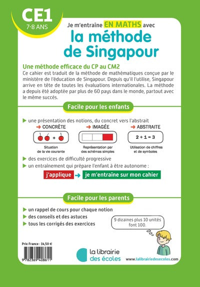 Je m'entraîne en maths avec la méthode de Singapour - CE1