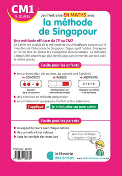 Je m'entraîne en maths avec la méthode de Singapour - CM1
