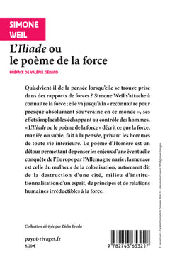 L'iliade ou le poème de la force