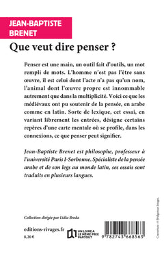 Que veut dire penser ?