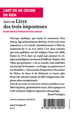 L'Art de ne croire en rien