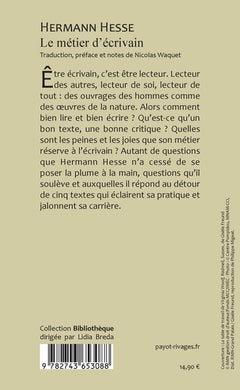 Le métier d'écrivain