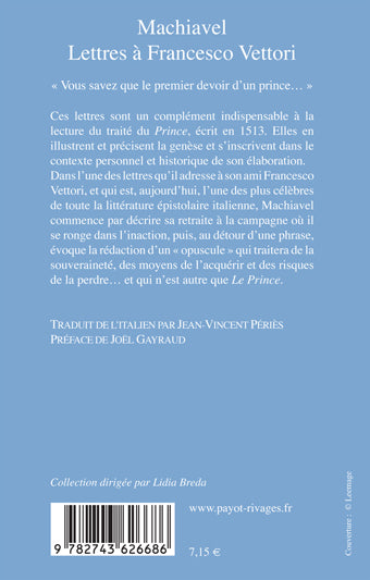 Lettres à Francesco Vettori