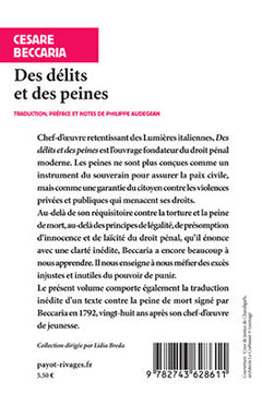 Des délits et des peines