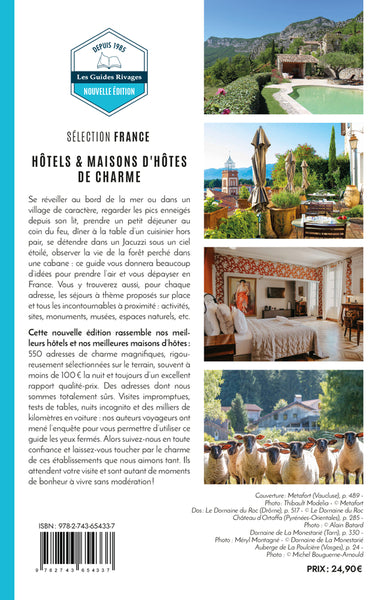 Guide des hôtels et maisons d'hôtes de charme en France - Nouvelle édition