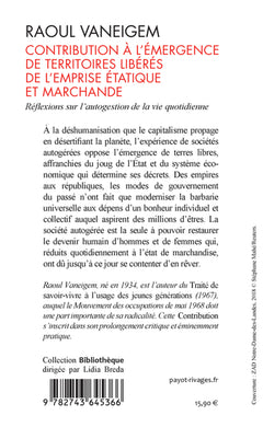 Contribution à l'émergence de territoires libérés de l'emprise étatique et marchande