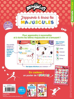Miraculous - J'apprends à écrire les majuscules PS - MS (3-5 ans)