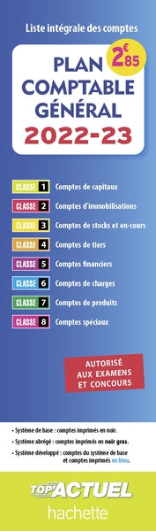Plan comptable 2022-2023