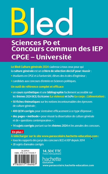 Bled Supérieur - Culture générale, examens et concours 2024