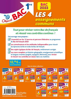 Objectif Bac 2023 - 1re Les 4 Enseignements communs