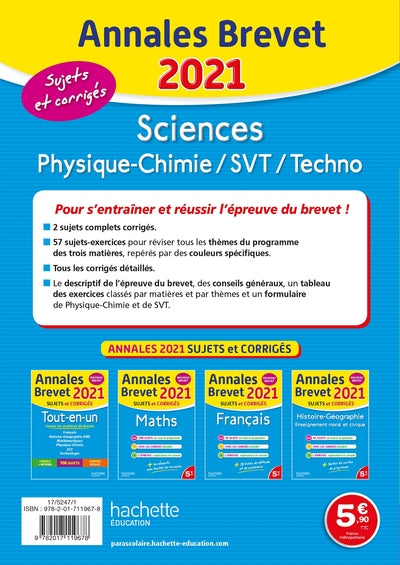 Annales Brevet 2021 Sciences