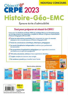 Objectif CRPE 2023 - Histoire-Géographie-EMC - épreuve écrite d'admissibilité