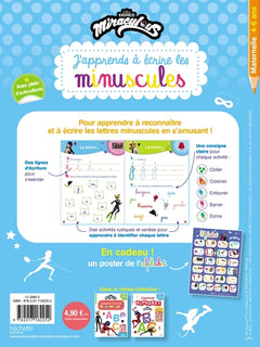Miraculous - J'apprends à écrire les minuscules MS - GS (3-5 ans)