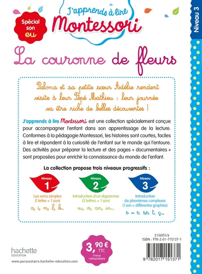 La couronne de fleurs, niveau 3 - J'apprends à lire Montessori
