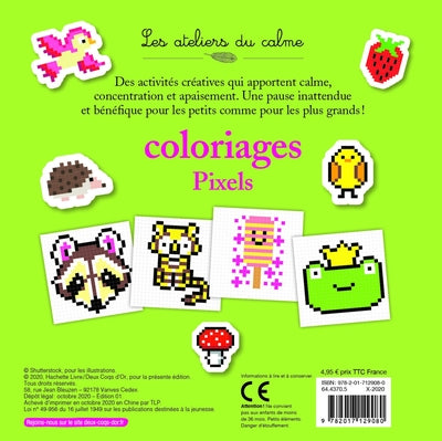 Coloriages pixels - avec des autocollants