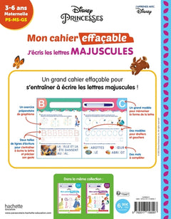 Disney - Princesses Mon cahier effaçable - J'écris les lettres majuscules