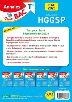 Annales Objectif BAC 2023 - Spécialité HGGSP