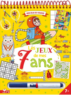 Les jeux de mes 7 ans - bloc avec feutre effaçable