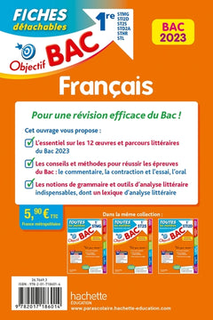 Objectif BAC 2023 Fiches détachables Français 1res STMG - STI2D - ST2S - STL - STD2A - STHR