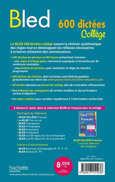 Bled 600 dictées Collège