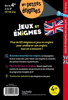 Jeux et énigmes - Anglais - De 4e à la 3e - Cahier de vacances 2025