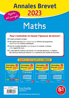 Annales BREVET 2023 - Maths