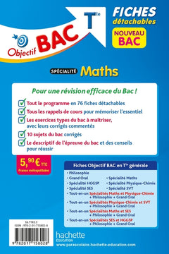 Objectif BAC Fiches détachables Spécialité maths Tle