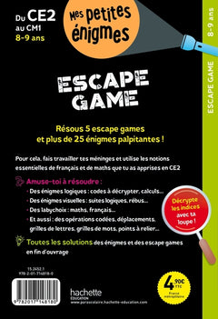 Escape game - Du CE2 au CM1 - Cahier de vacances 2026