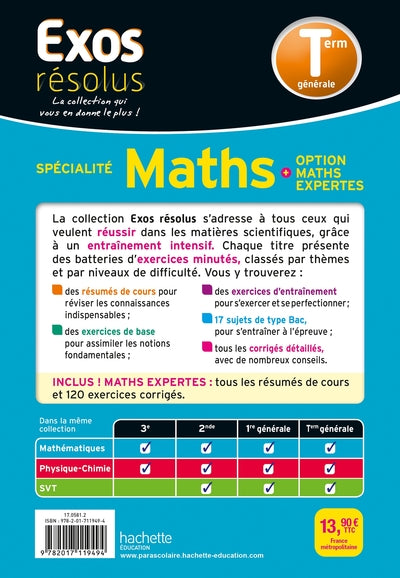 Exos résolus spécialité maths terminale