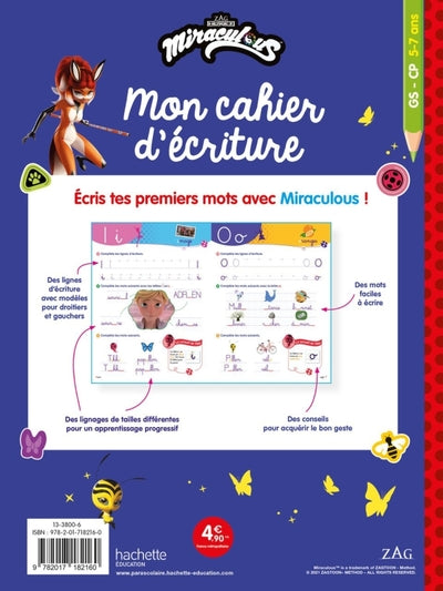 Miraculous - Mon cahier d'écriture