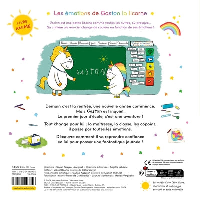 Les émotions de Gaston la licorne à l'école