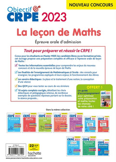 Objectif CRPE 2023 - Maths - La leçon - épreuve orale d'admission