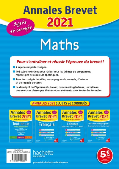 Annales Brevet 2021 Maths
