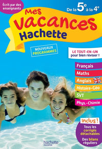 Mes Vacances Hachette - De la 5e à la 4e - Cahier de vacances 2022