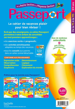 Passeport - De la Petite à la Moyenne section - Cahier de vacances 2022