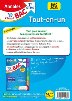Annales Objectif Bac 2023 - Bac STMG Tout-en-un