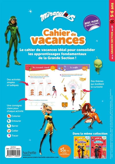 Miraculous - De la Grande Section au CP - Cahier de vacances 2024