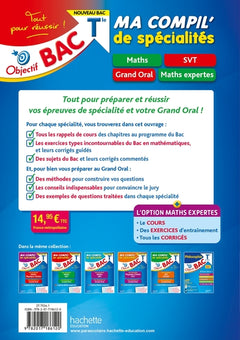 Objectif BAC Ma compil' de spécialités Maths et SVT + Grand Oral + option Maths expertes