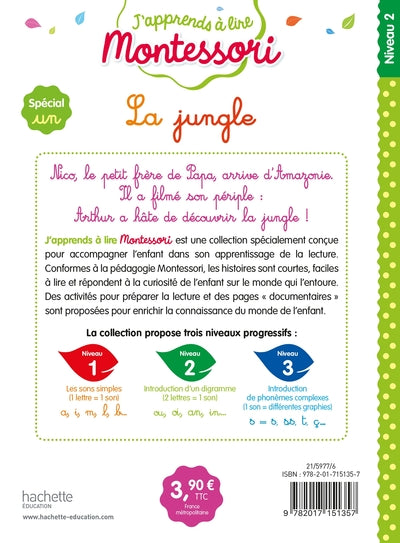 La jungle (son UN), niveau 2 - J'apprends à lire Montessori
