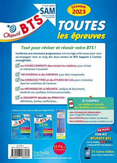 Objectif BTS SAM (1re et 2e années) - Toutes les épreuves, examen 2023