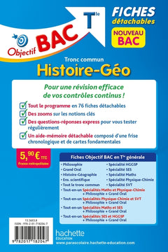 Objectif BAC Fiches détachables Histoire-Géographie Tronc commun Terminale