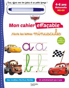 Disney - Cars  Mon cahier effaçable - J'écris les lettres minuscules (4-6 ans)